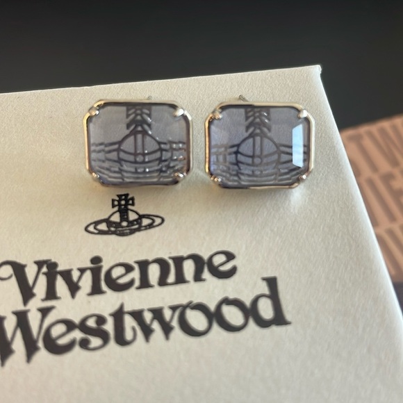 VIVIENNE WESTWOOD purple earrings - Picture 1 of 2